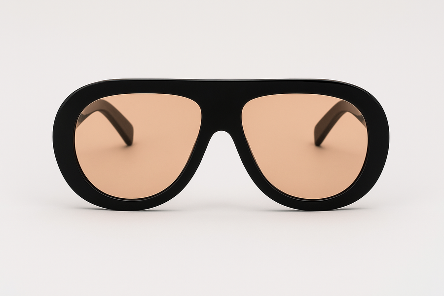 Minimalist Black Oversized Sunglasses – Unisex Modern Style
